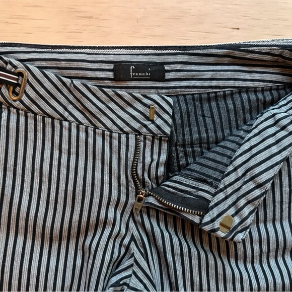 Frenchi Y2K Striped Bermuda Shorts | Size 1 | Retro Pinstripe - Picture 5 of 10
